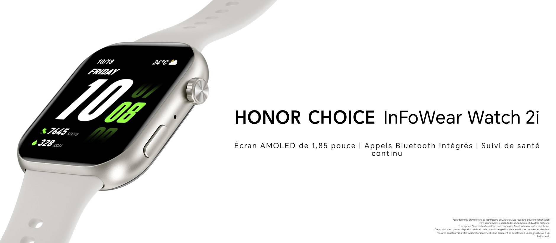 Montre Connectée Honor Choice InfoWear Watch 2i fiche technique